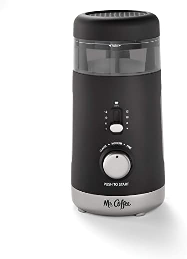 Mr. Coffee Multi-Grind 12-Cup Automatic Coffee Grinder, Black