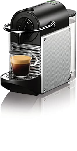 Nespresso Pixie Espresso Machine by De’Longhi, Aluminum – EN124S
