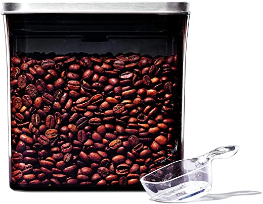 OXO Steel POP Coffee Container with Scoop-  1.7 Qt for Coffee, Tea and More