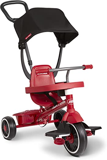 Radio Flyer Pedal & Push Stroll ‘ N Trike, Red, Ages 1-5 (Amazon Exclusive)