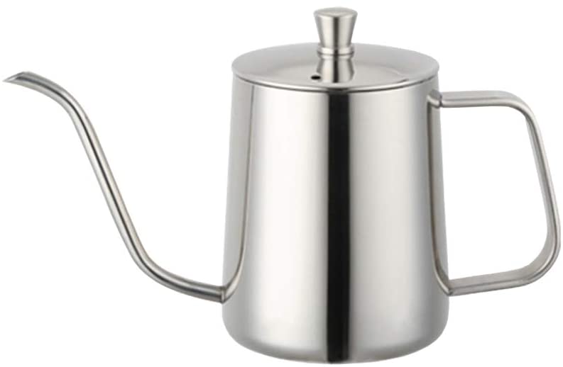 Restpresso 20 Ounce Gooseneck Kettle, 1 Dishwashable Pour Over Kettle – With Thermometer Hole, Non-Stick Coating, Stainless Steel Stovetop Kettle,…