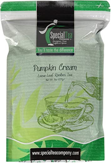Special Tea Loose Leaf Tea, Pumpkin Cream Rooibos, 8 Ounce