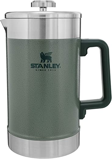 Stanley French Press 48oz with Double Vacuum Insulation, Stainless Steel Wide Mouth Coffee Press, Large Capacity, Ergonomic Handle, Dishwasher Safe