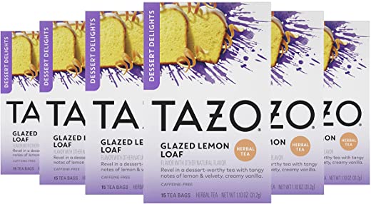 Tazo Dessert Delights Herbal Tea, Glazed Lemon Loaf, 15 count (Pack of 6)