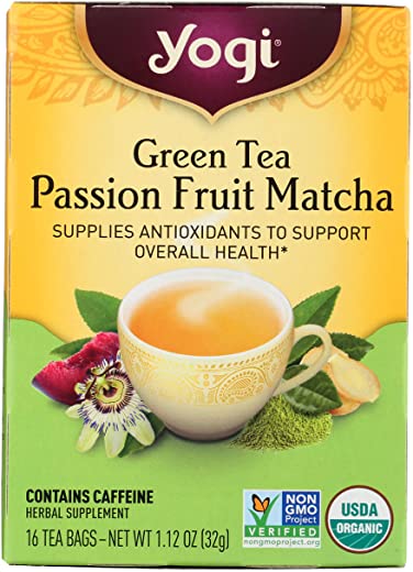 Yogi Tea, Green Tea Passion Fruit Matcha, 16 Count