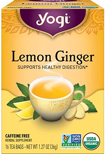 Yogi Tea – Lemon Ginger (6 Pack) – Supports Healthy Digestion – 96 Tea Bags