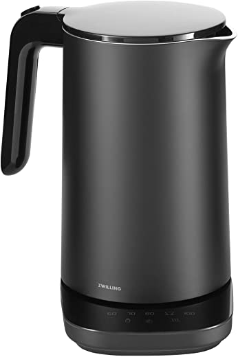 Zwilling Enfinigy Cool Touch Electric Kettle Pro, 6 Preset Programs for Tea, Coffee, Baby Food Warmer and More, Cordless Tea Kettle, 1.5L, 1500W,…