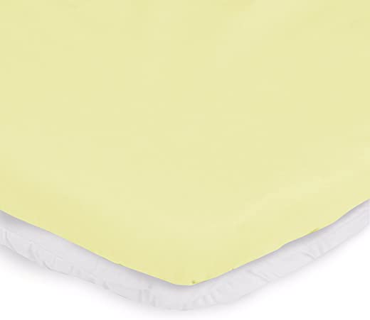 aBaby Cradle Mattress Protector and Sheet Combo, Yellow, 18″ x 36″