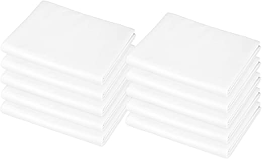 American Baby Company 10-Piece Cotton-Polyester Blend, Standard Daycare/Pre-School Cot Sheets, White, 23″ x 51″, for Boys and Girls