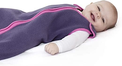 baby deedee Sleep nest Fleece Baby Sleeping Bag, Purple Rain, Small (0-6 Months)