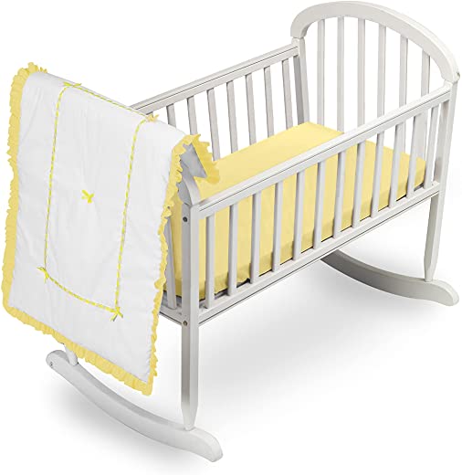 Baby Doll Bedding Unique Cradle Bedding Set, Yellow,1230crnew-yellow