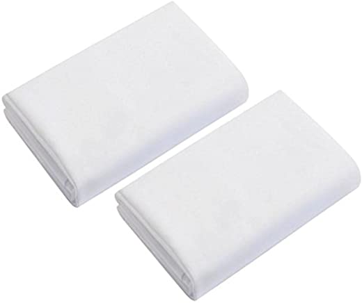 Babydoll Bedding Poly Cotton Set of 2 Cradle Sheets, White, 15″ x 33″