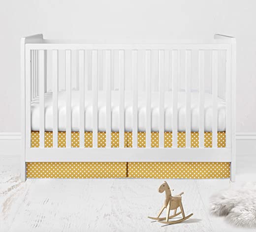 Bacati – Mix N Match Pin Dots Crib/Toddler Bed Skirt (Yellow)