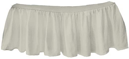bkb Solid Ruffled Mini Crib Skirt, Ecru