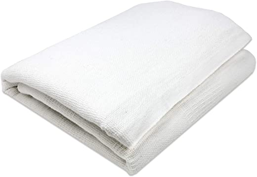 EverOne White Cotton Thermal Blanket, 66” x 90”