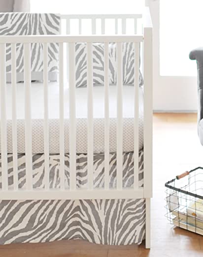 New Arrivals 2 Piece Crib Bed Set, Safari in Gray