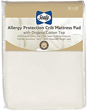 Sealy Baby – Crib Mattress Pad with Organic Cotton Top