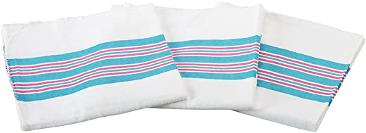 Sigmatex BK304033RPCLB Hospital Receiving Blanket/Baby Blanket, 100% Cotton, 30″ Width 40″ Length, 3.30 lb/dz, White/Blue/Pink Stripes, (144 ea)