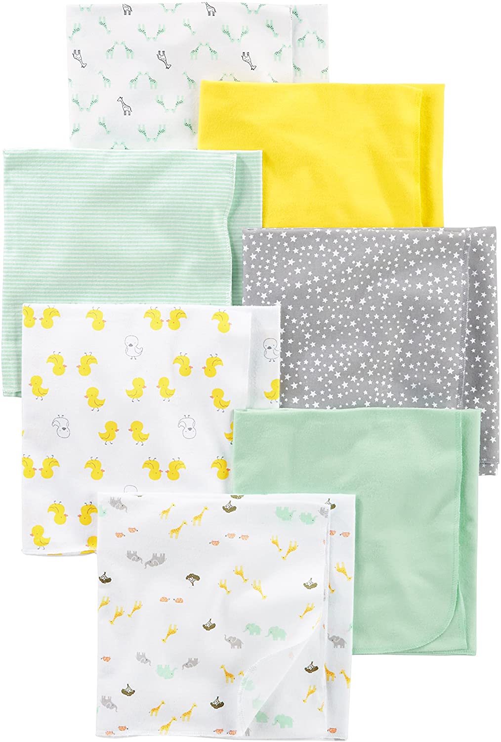 Simple Joys by Carter’s Unisex Kids’ Flannel Receiving Blankets, Pack of 7