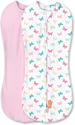 SwaddleMe Pod – Newborn Girl, 2 Pack, Free to Fly, 0-2 Months