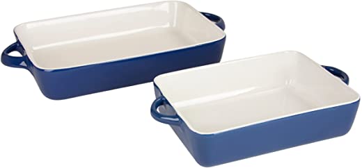 10 Strawberry Street Sienna Rectangle 12″ and 9.5″ Bakeware Set, Blue