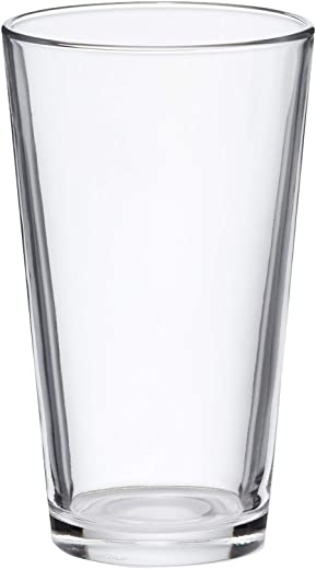 Amazon Basics Pint Pub Beer Glasses, 16-Ounce, Set of 6