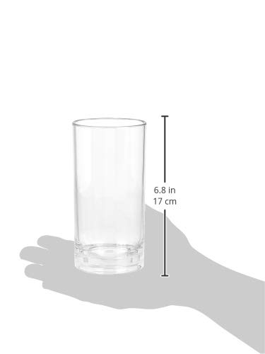 Amazon Basics Tritan Highball Glasses – 18-Ounce, Set of 4 (Plastic Material)