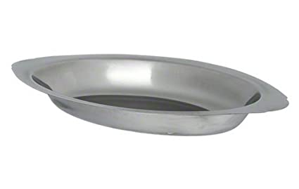 American Metalcraft 12 oz Oval Stainless Au Gratin Dish, 12-Ounce, Silver