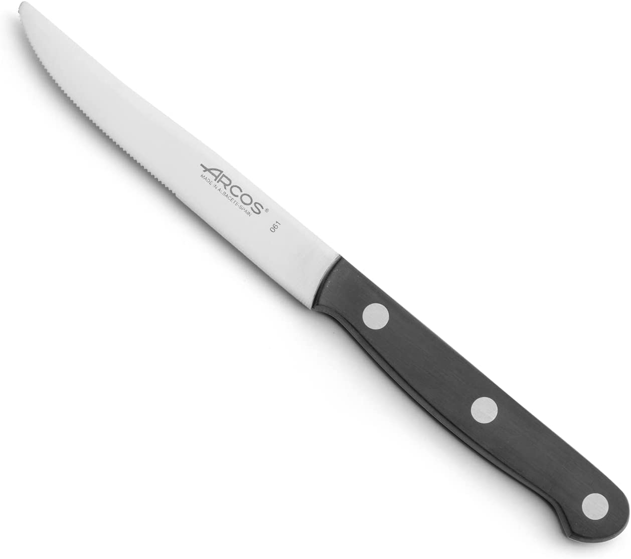 Arcos Table Knives – Steak Knife Table Knife – Blade Nitrum Stainless Steel 5″ – Handle Polyoxymethylene (POM) Black Color