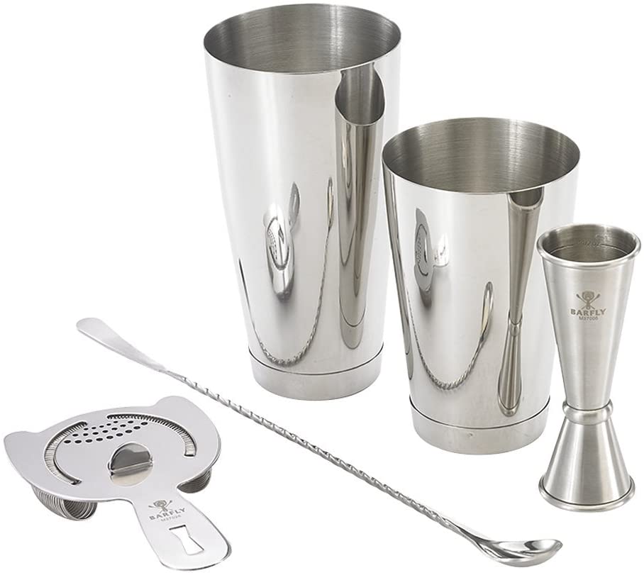Barfly M37101 Basics Cocktail Set, 5-Piece, Stainless Steel