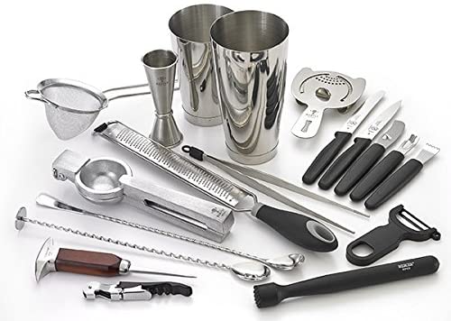 Barfly M37102 Deluxe Cocktail Set, 19-Piece, Stainless Steel