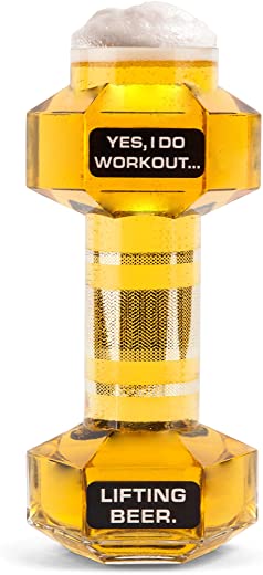 BigMouth Inc Dumbbell Beer Glass, 1 Count (Pack of 1)