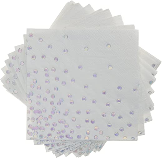 CakeWalk Gleaming Cocktail Napkin, One Size, Multi Colored
