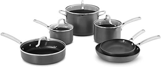 Calphalon Classic Hard-Anodized Nonstick Pots and Pans, 10-Piece Cookware Set