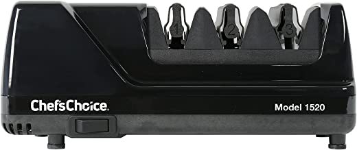 Chef’s Choice 1520 Electric Knife Sharpener for Straight Edge and Serrated Knives, 3-Stage, Black