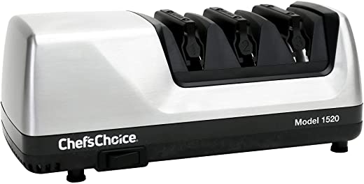 Chef’s Choice AngleSelect Hone Electric Knife Sharpener for 15 and 20-Degree Knives 100-Percent Diamond Abrasives Stropping Precision Guides,…