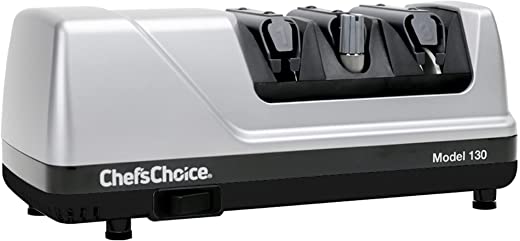 Chef’sChoice 130 Professional Electric Knife Sharpening Station for 20-Degree Straight and Serrated Knives Diamond Abrasives and Precision Angle…