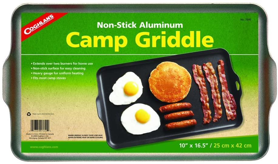 Coghlan’s Two Burner Non-Stick Camp Griddle, 16.5 x 10-Inches Black