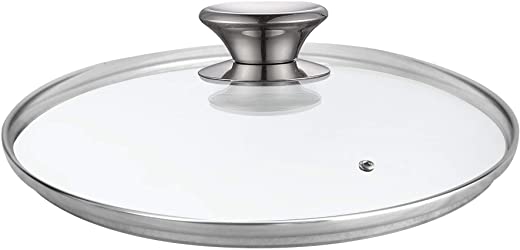 Cook N Home Tempered Glass Lid for Pan, 8-inch/20cm, Clear