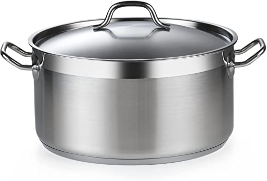 Cooks Standard Professional Stainless Steel Stockpot, 9-Qt, silver