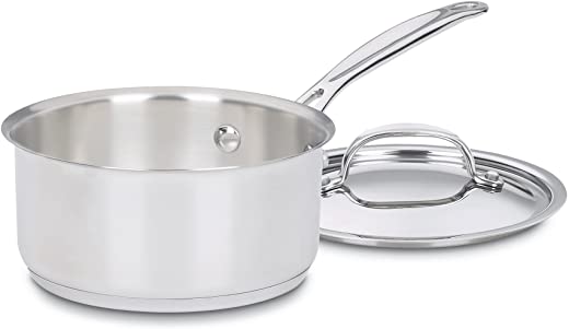 Cuisinart 719-14 Chef’s Classic Stainless 1-Quart Saucepan with Cover,Silver