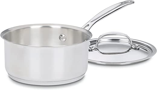 Cuisinart 719-16 Chef’s Classic Stainless Saucepan with Cover, 1 1/2 Quart – Silver