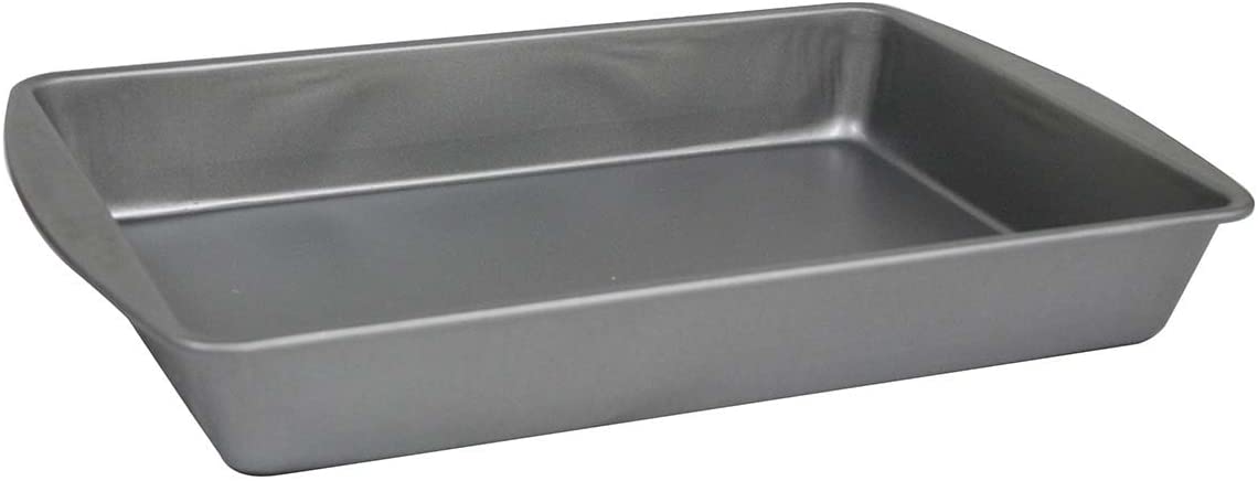 G & S Metal Products Company OvenStuff Nonstick Bake and Roasting Pan, 12.8 inch x 8.9 inch, Gray