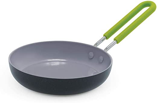 GreenPan Mini Healthy Ceramic Nonstick, 5″ Square Egg Pan, PFAS-Free, Dishwasher Safe, Stay Cool Handle, Black