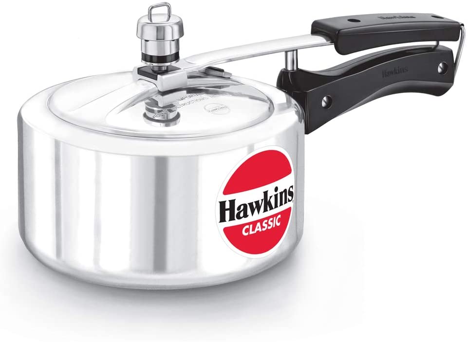 HAWKINS Classic CL20 2-Liter New Improved Aluminum Pressure Cooker, Small, Silver