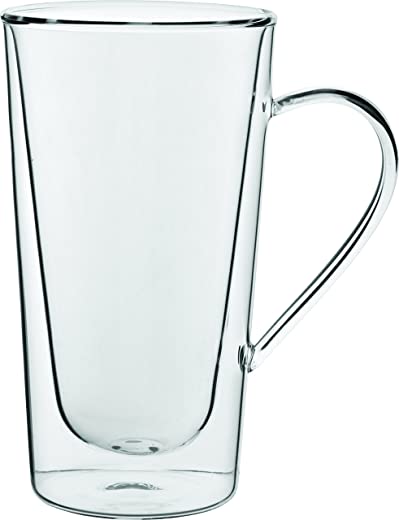 Hospitality Glass Brands HG90049-006 Double-Walled Tall Handled Latte, 12 oz. (Pack of 6)