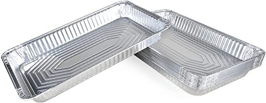 IDL Packaging Full Size Aluminum Steam Table Pans − Medium, 21″ x 13″ x 2.25″ (Pack of 10) − Disposable Foil Pan for Grilling, Roasting, BBQ,…