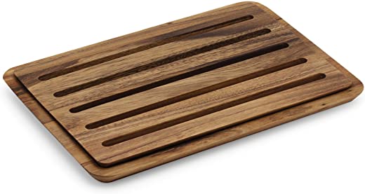 Ironwood Gourmet Nesting Bread Board with Crumb Catcher, 10.25 x 14.75 x 0.75 inches