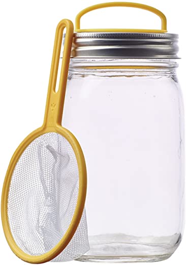 Jarware Firefly Catcher Kit for Regular Mouth Mason Jars, Yellow