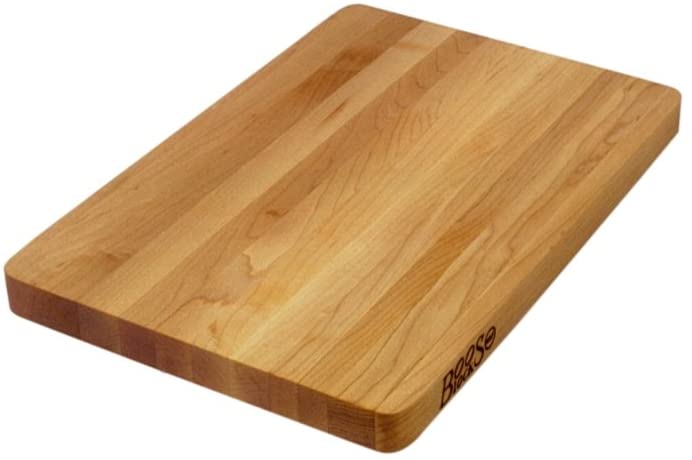 John Boos Block Chop-N-Slice Maple Wood Edge Grain Reversible Cutting Board, 16 Inches x 10 Inches x 1 Inches